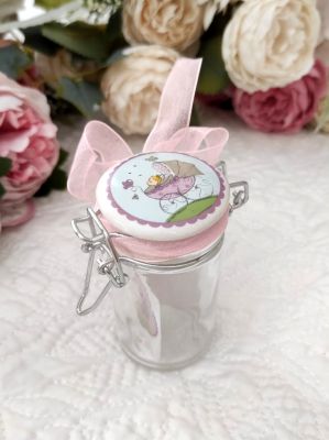 Barattolino/bomboniera bimba rosa Angelica Home & Country