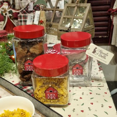 Barattolo con tappo serie Rustic Nuvole di Stoffa misura medio