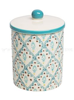 Barattolo porta cotone in gres porcellanato serie Oriental