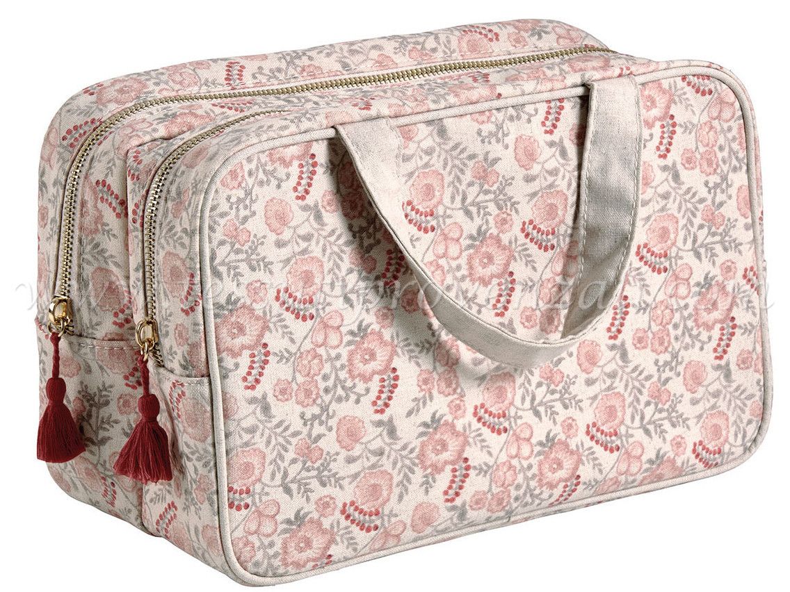 Beauty case doppio Mathilde M. serie Patio en Fleurs cm.28x18x14 h.