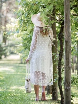 Blanc Mariclo abito in pizzo con sottoveste serie Dentelle colore bianco taglia unica