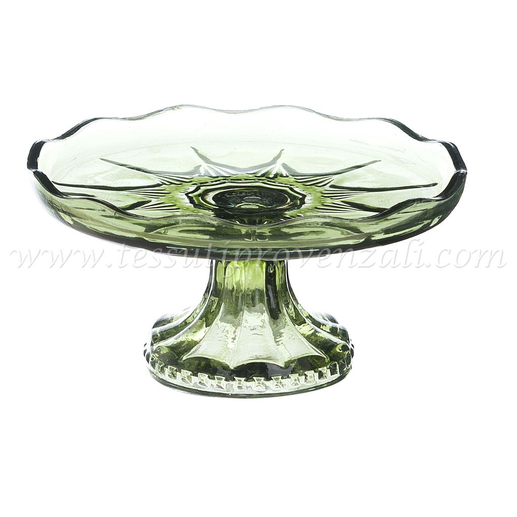 Blanc Mariclo alzatina in vetro serie Vent du Sud cm.17x15 h. colore verde