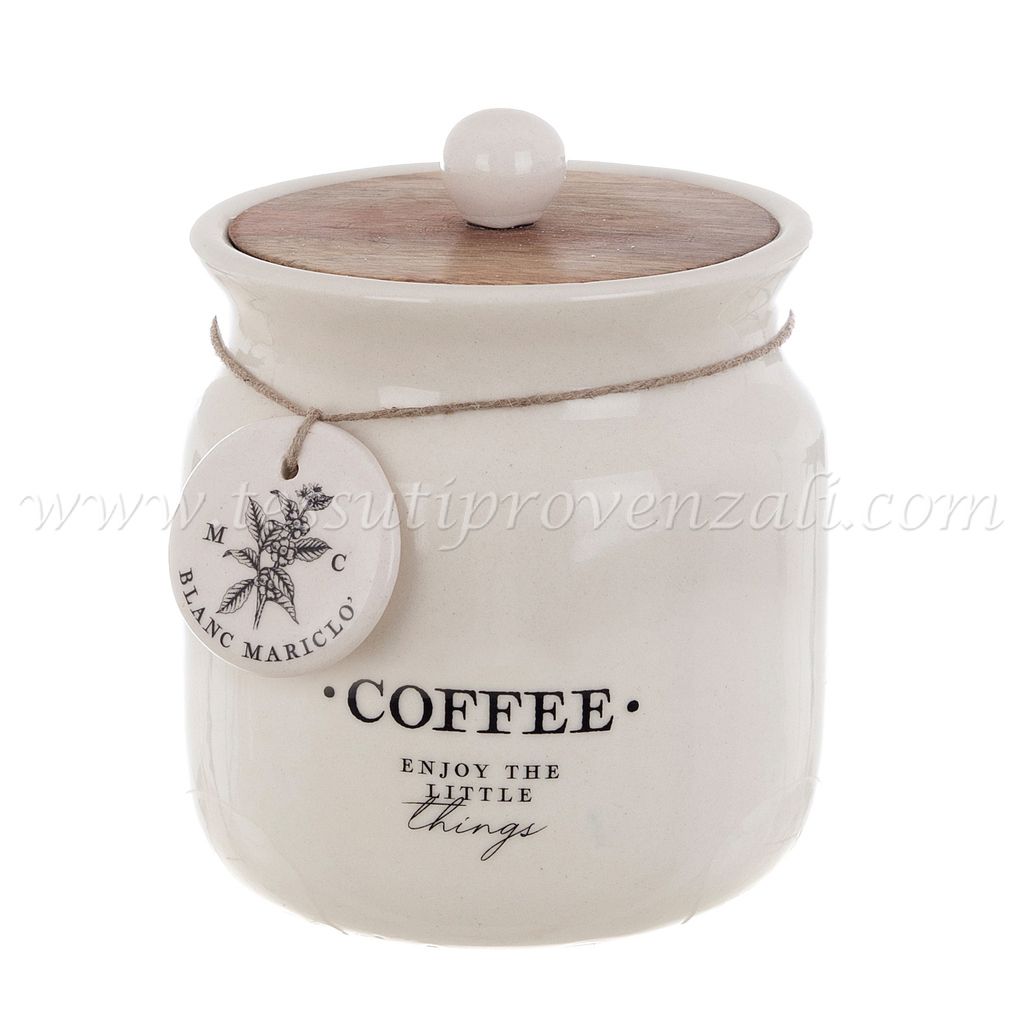Blanc Mariclo barattolo in ceramica serie La Dispensa cm.11x15 h.- scritta Coffee