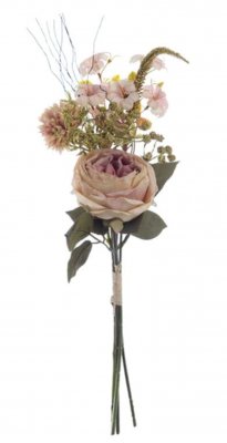 Blanc Mariclo bouquet peonia e fiori di campo serie Florilegio variante rosa antico h.40 cm