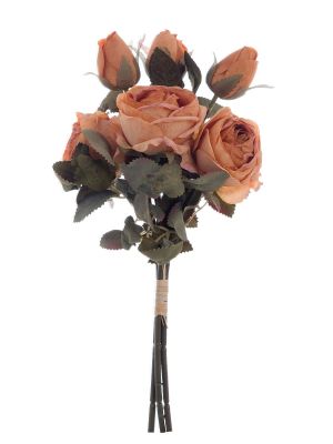 Blanc Mariclo bouquet rose serie Florilegio variante albicocca vintage h. 40 cm.