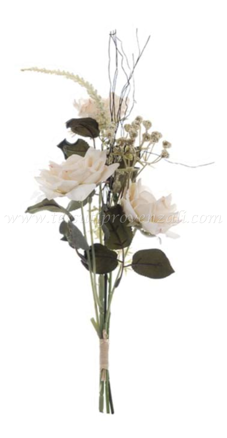 Blanc Mariclo bouquet rose serie Florilegio variante avorio h.40 cm
