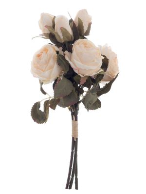 Blanc Mariclo bouquet rose serie Florilegio variante avorio h. 40 cm.