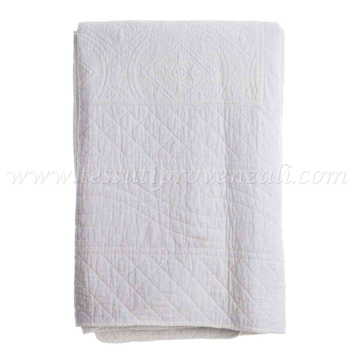 Blanc Mariclo boutis matrimoniale in cotone serie Cristallo di Rocca bianco off white