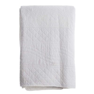 Blanc Mariclo boutis matrimoniale in cotone serie Cristallo di Rocca bianco off white