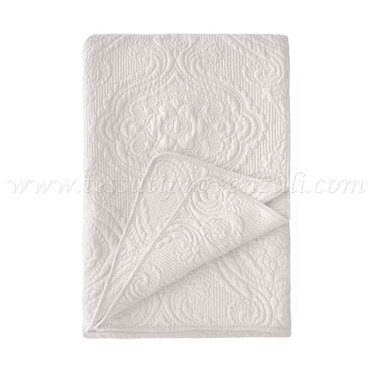 Blanc Mariclo boutis trapuntino matrimoniale serie Ricamo di Cotone colore bianco