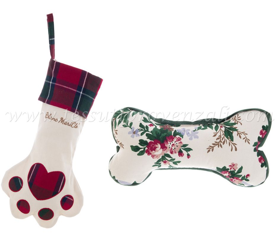 Blanc Mariclo calza di Natale zampa con osso serie Christmas Poem