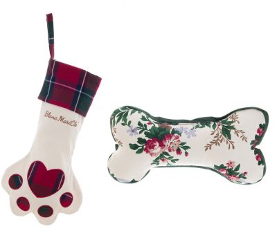 Blanc Mariclo calza di Natale zampa con osso serie Christmas Poem