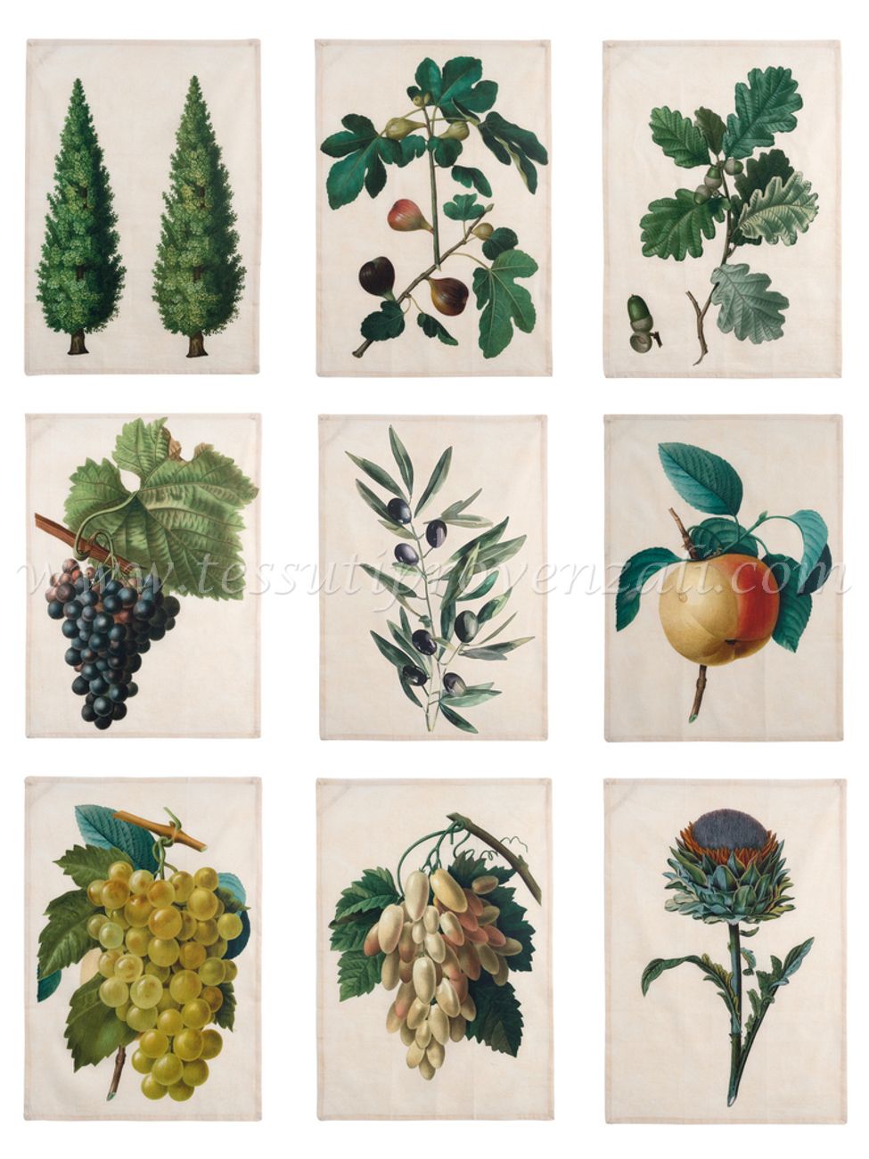Blanc Mariclo canovaccio misto lino e cotone stampa botanica a scelta