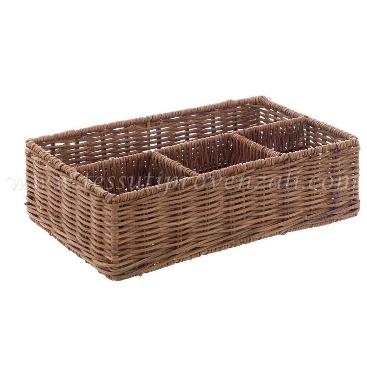 Blanc Mariclo cestino rattan porta posate 