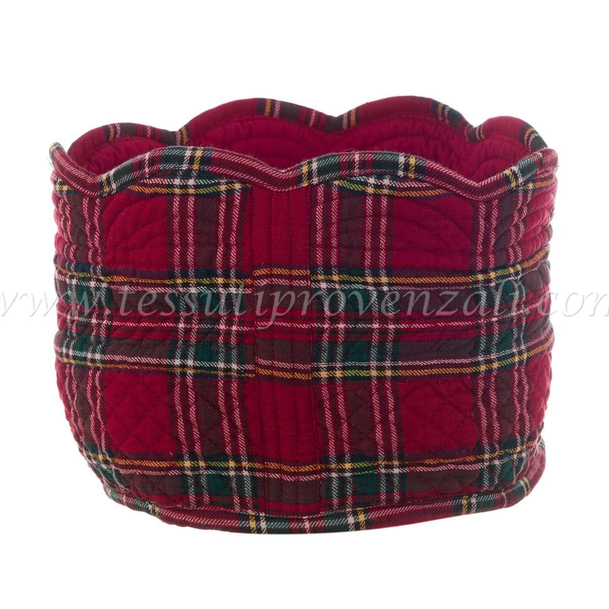 Blanc Mariclo cestino trapuntato tartan serie Carmen