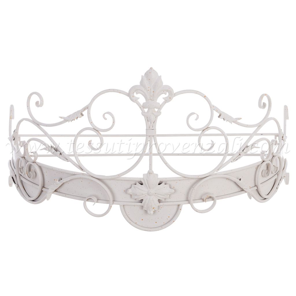 Blanc Mariclo ciel de lit / baldacchino in metallo serie Curly Collection