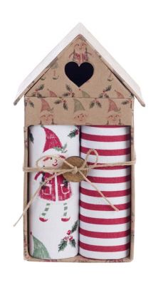 Blanc Mariclo confezione 4 canovacci con casetta legno