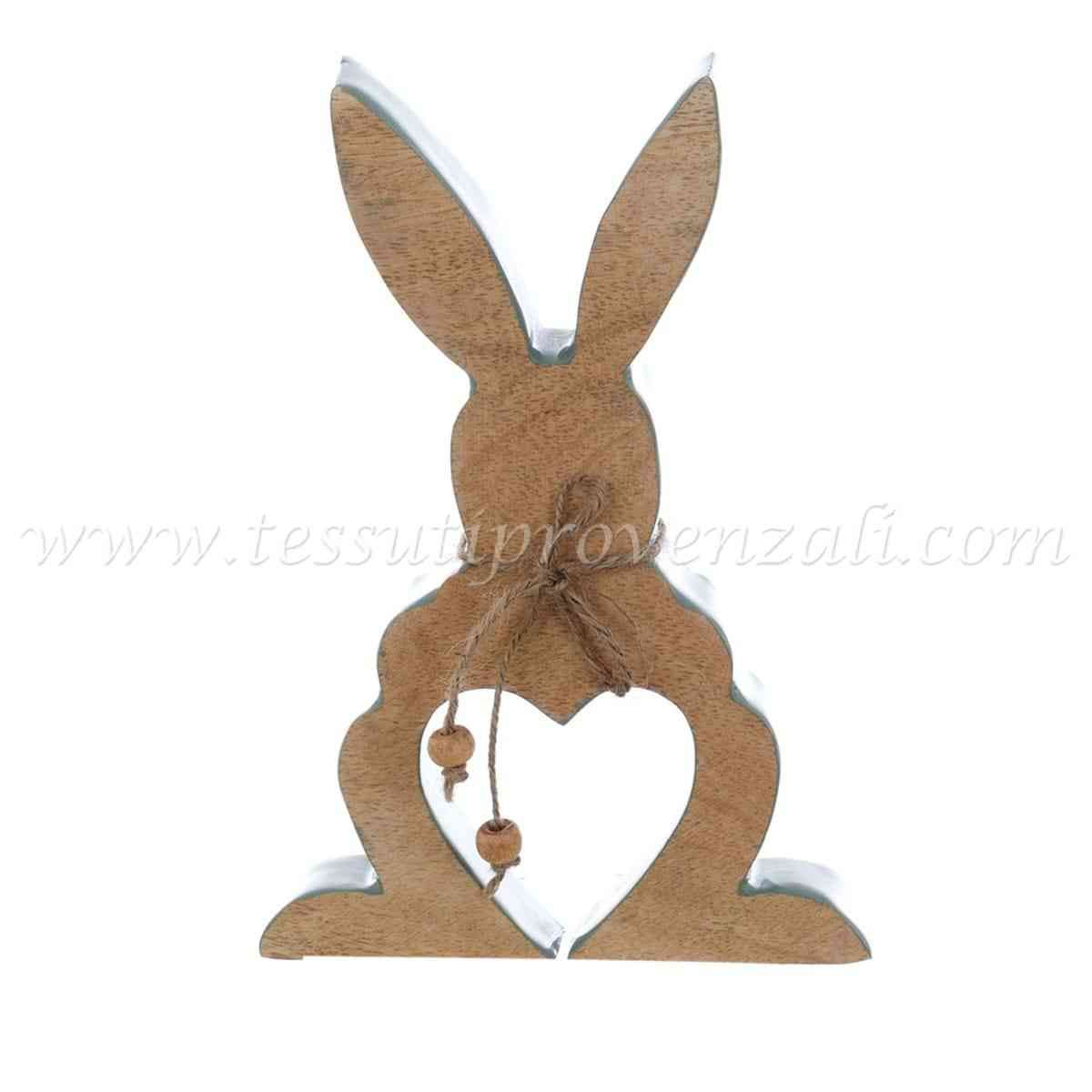 Blanc Mariclo coniglietto in legno serie Pasqua in festa h. 18 cm