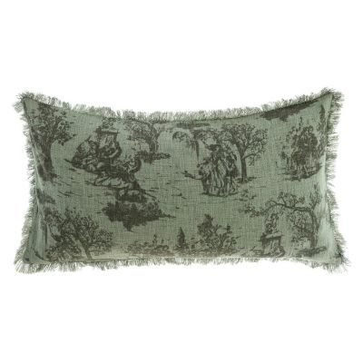 Blanc Mariclo coppia copri guanciali cotone con frange serie Nouvelle Vague