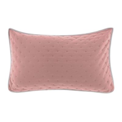 Blanc Mariclo coppia copri guanciali serie Bicolore reversibile rosa salmone / beige