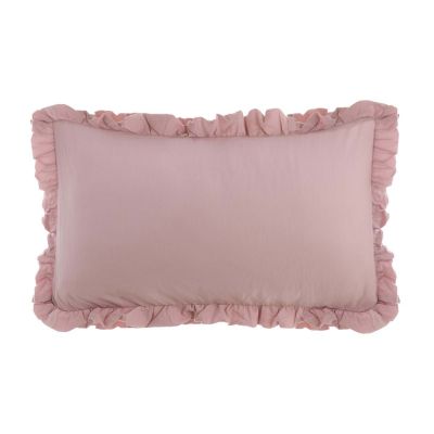 Blanc Mariclo coppia copriguanciali con gala serie Acquarello colore rosa