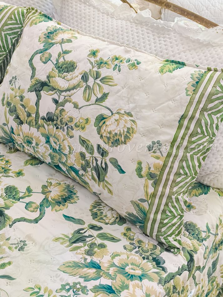 Blanc Mariclo coppia copriguanciali con stampa floreale serie L'Erborista