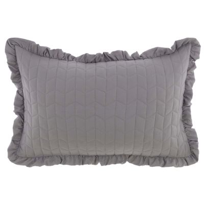 Blanc Mariclo coppia copriguanciali serie Diamante colore grigio tortora