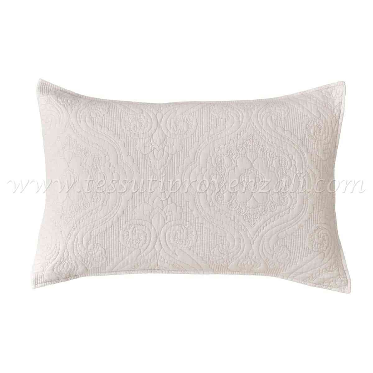 Blanc Mariclo coppia copriguanciali serie Ricamo di cotone colore beige