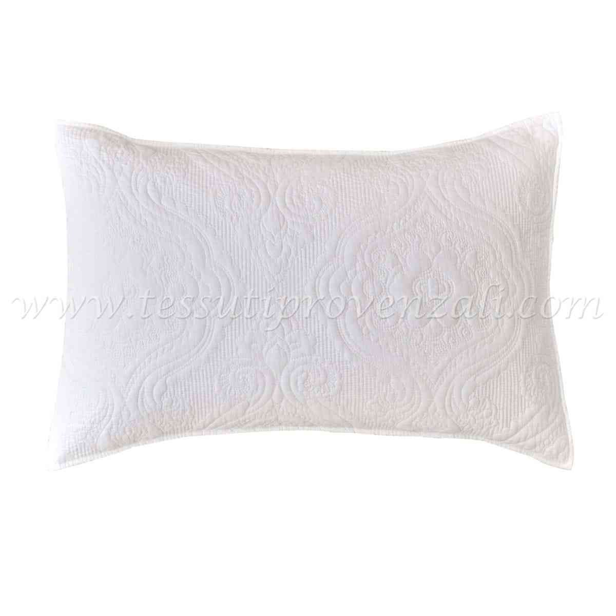 Blanc Mariclo coppia copriguanciali serie Ricamo di cotone colore bianco