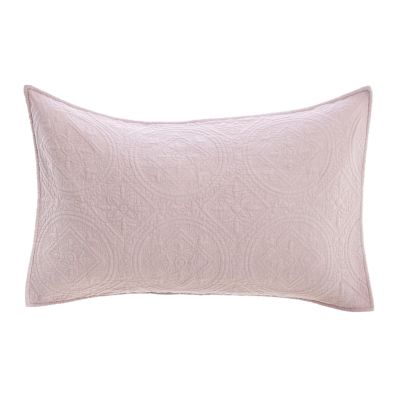 Blanc Mariclo coppia federe cotone trapuntato serie Cristallo di Rocca colore rosa