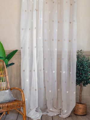 Blanc Mariclo coppia tende serie Stardust colore avorio chiarissimo cm.140x290 h.