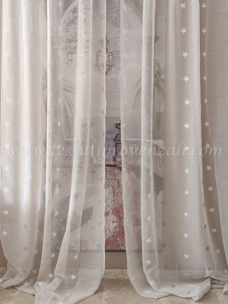 Blanc Mariclo coppia tende serie Stardust colore beige cm.140x290 h.