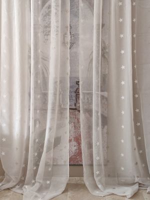 Blanc Mariclo coppia tende serie Stardust colore beige cm.140x290 h.