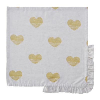 Blanc Mariclo coppia tovaglioli in cotone serie Cuori Elite