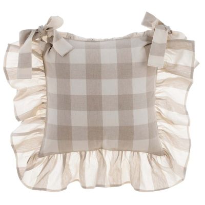 Blanc Mariclo copricuscino per sedia serie Bolgheri colore beige e naturale