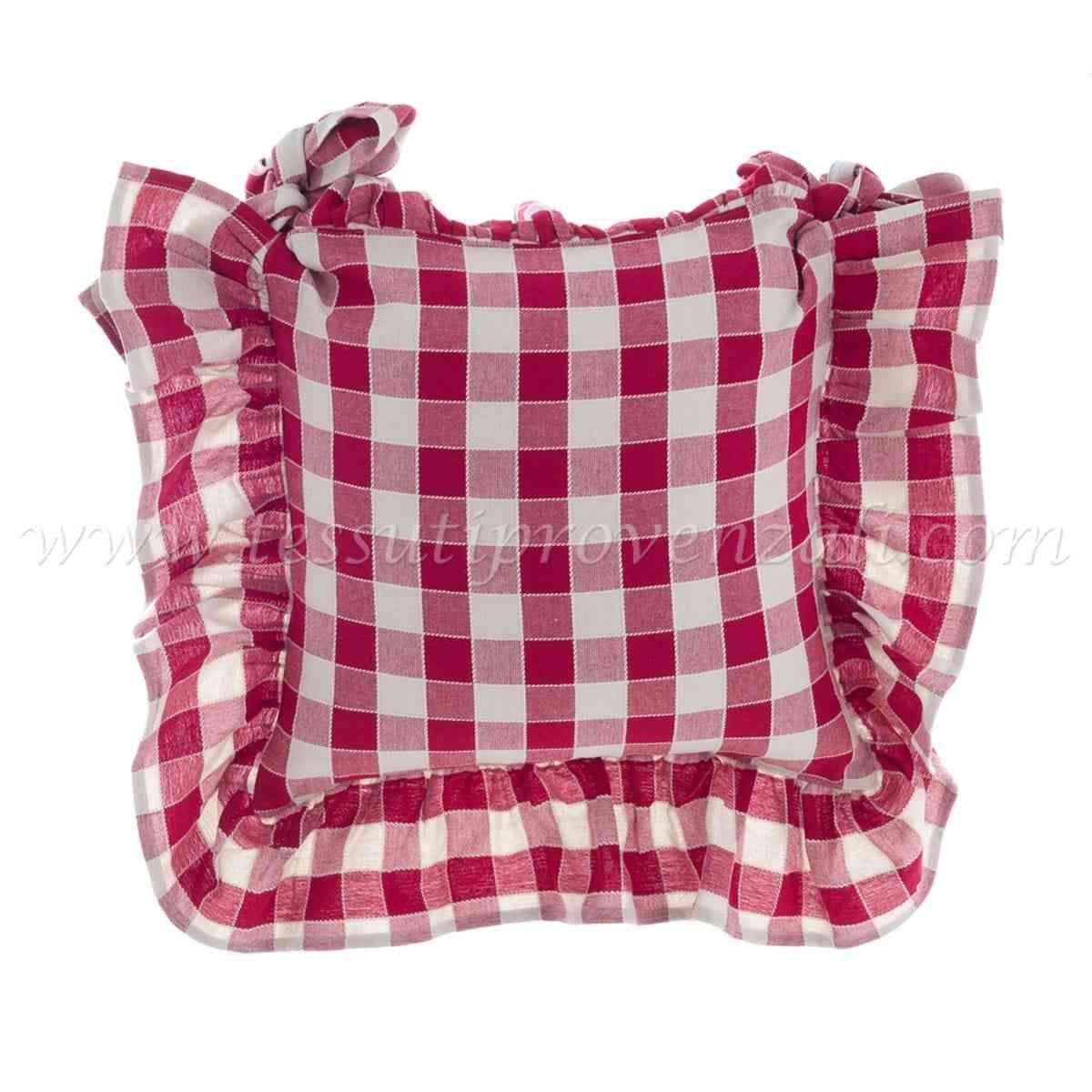 Blanc Mariclo copricuscino per sedia serie Osteria Chic variante vichy rosso