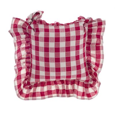 Blanc Mariclo copricuscino per sedia serie Osteria Chic variante vichy rosso