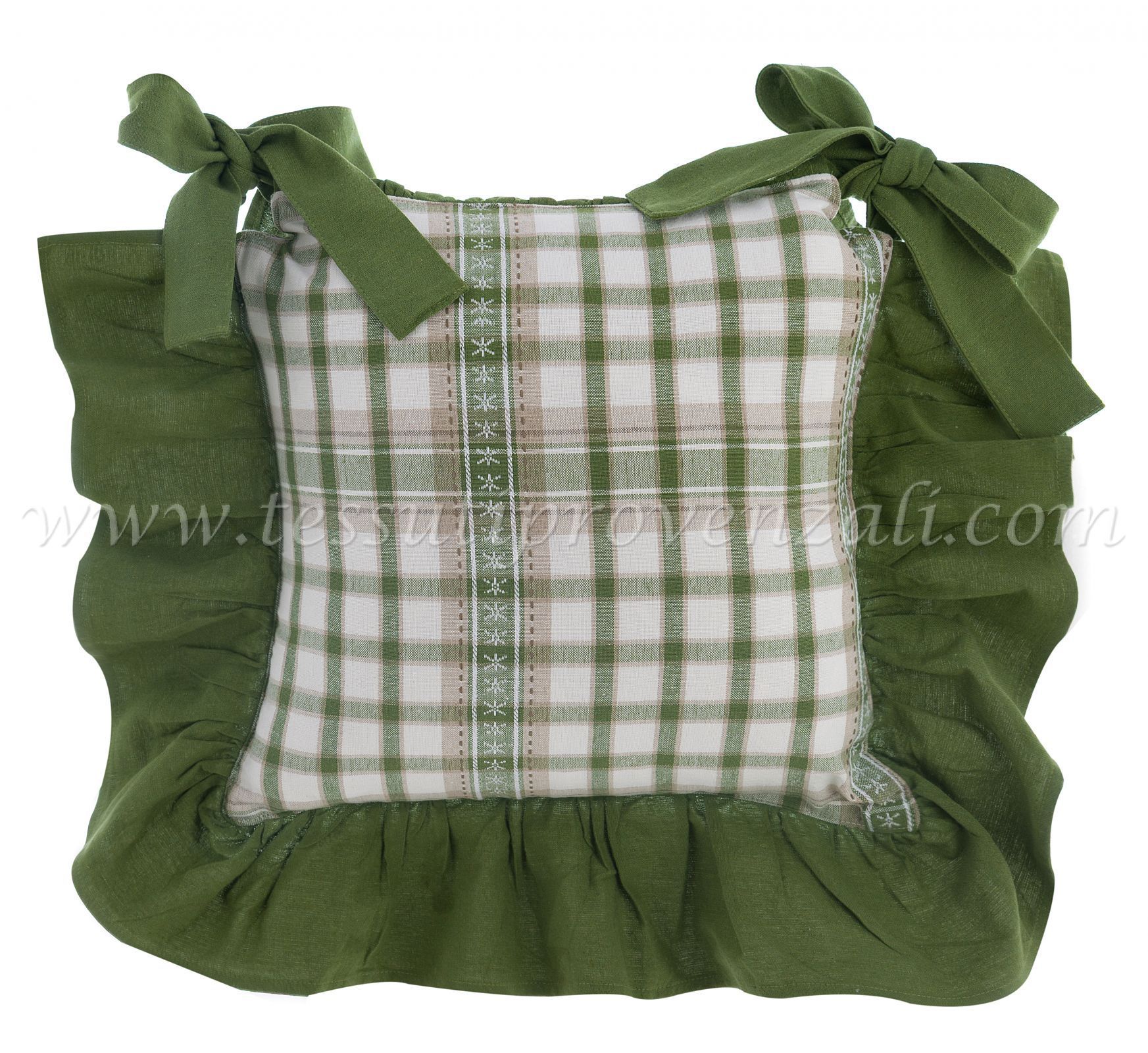 Blanc Mariclo copricuscino sedia con balze serie Foresta Nobile