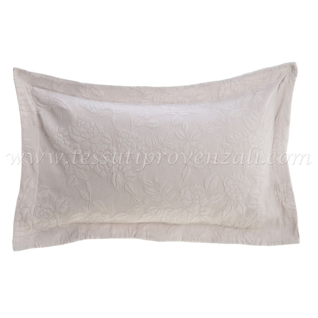 Blanc Mariclo copriguanciale jacquard serie Elizabeth colore tortora