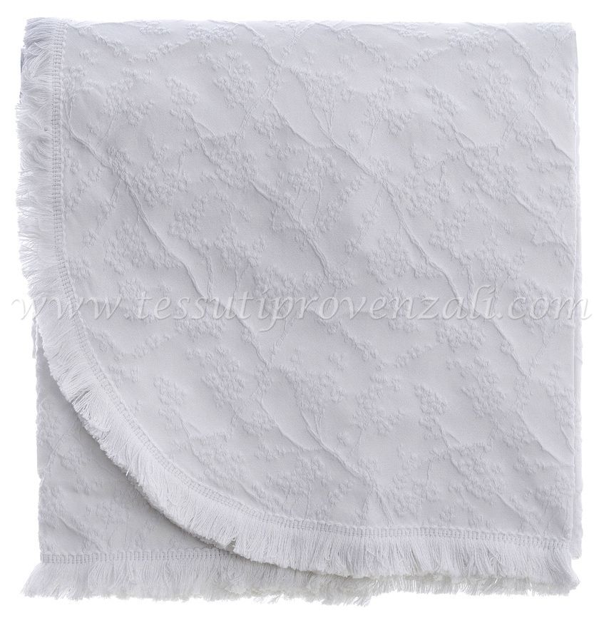 Blanc Mariclo copriletto matrimoniale jacquard serie Margaret colore bianco