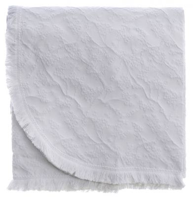 Blanc Mariclo copriletto matrimoniale jacquard serie Margaret colore bianco