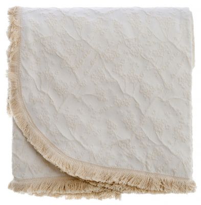 Blanc Mariclo copriletto matrimoniale jacquard serie Margaret colore avorio