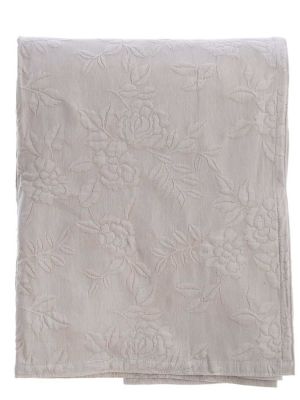 Blanc Mariclo copriletto singolo jacquard serie Elizabeth colore tortora