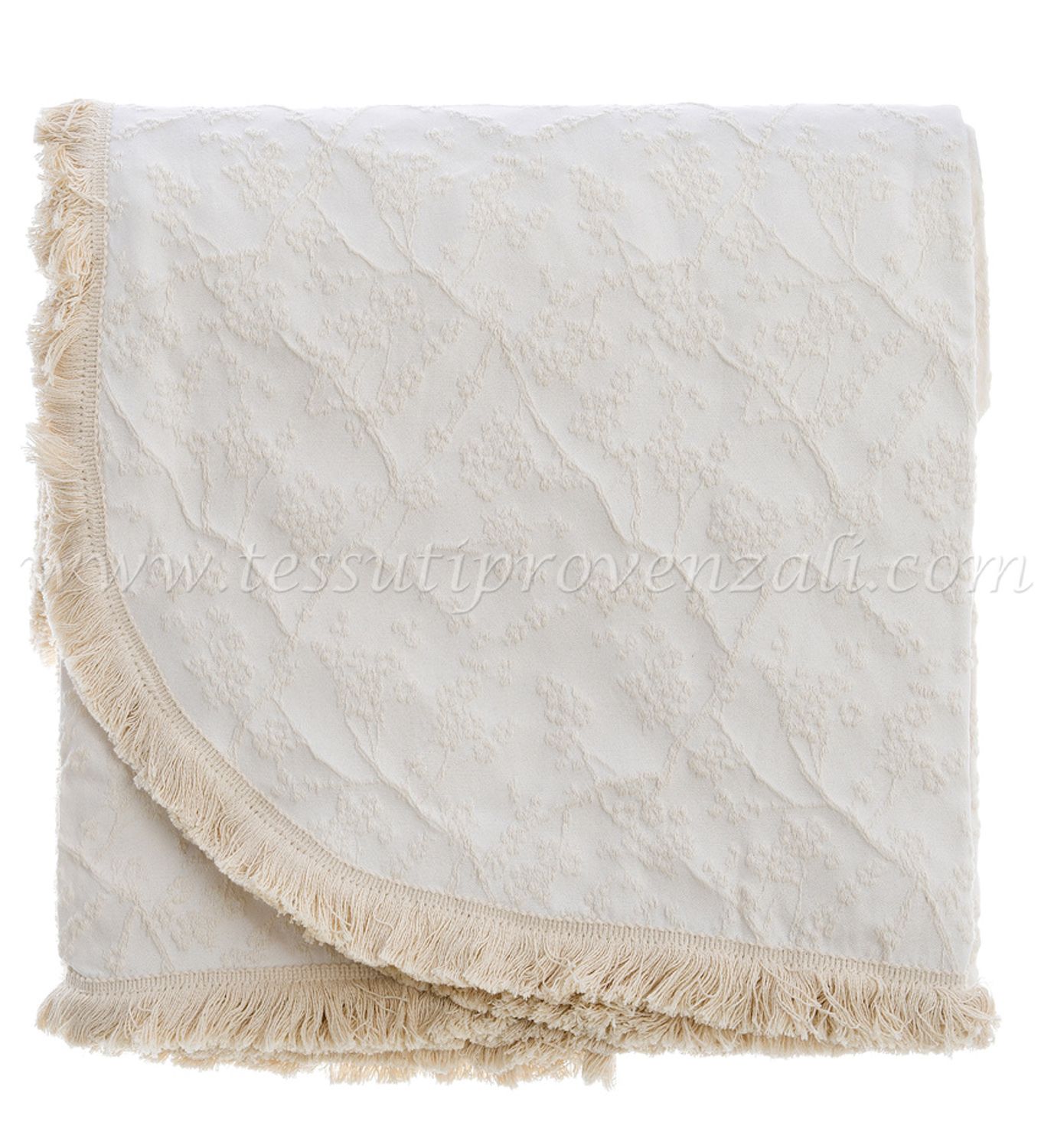 Blanc Mariclo copriletto singolo jacquard serie Margaret colore avorio