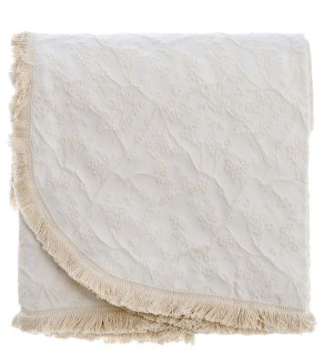 Blanc Mariclo copriletto singolo jacquard serie Margaret colore avorio