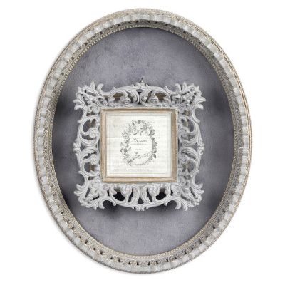 Blanc Mariclo' cornice portafoto da muro serie Gipsoteca cm.23x28 h. - variante 2