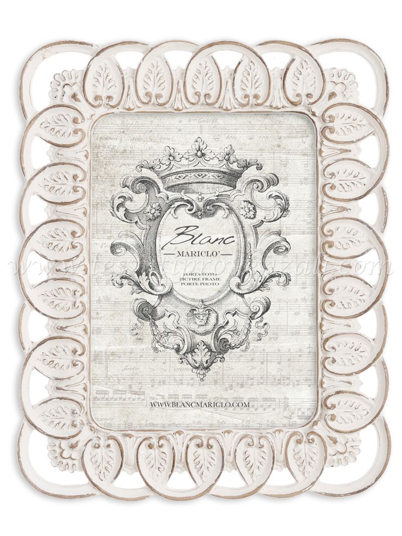 Blanc Mariclo cornice portafoto serie Sentimento shabby chic cm.20x25 h.