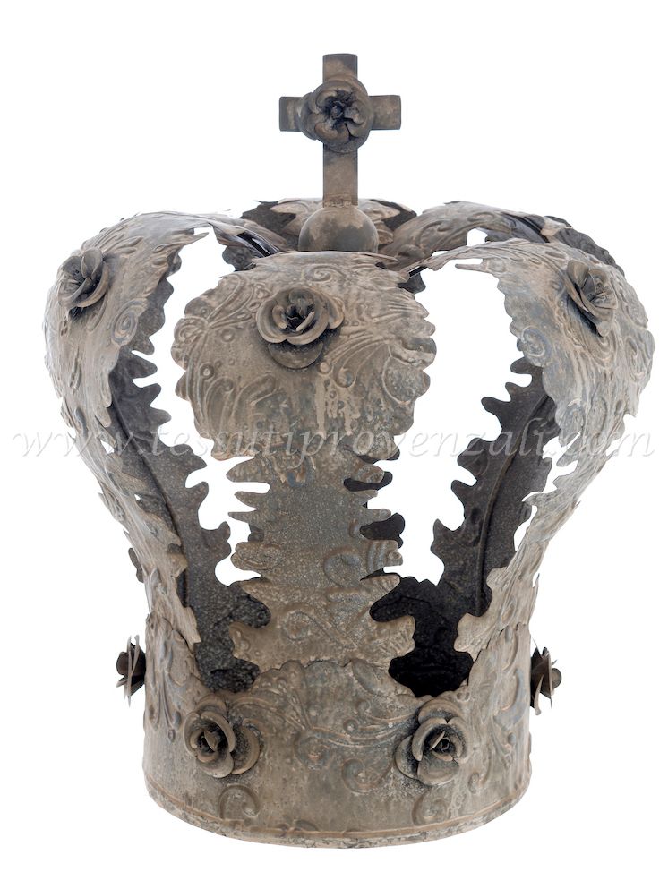 Blanc Mariclo' corona decorativa serie Ex Voto cm.34x40 h.