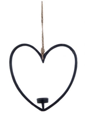 Blanc Mariclo' cuore porta candela da appendere serie Storie di Cantastorie cm.25x25 h. misura grande