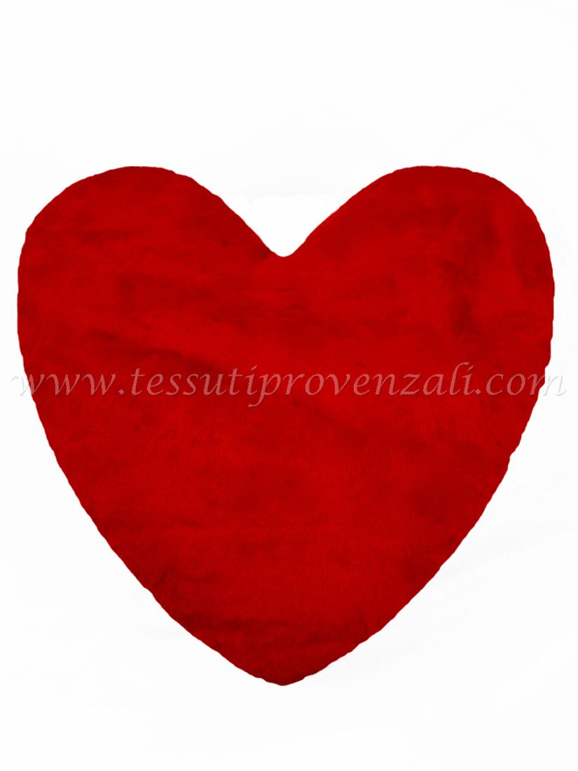 Blanc Mariclo cuscino a forma di cuore in ecopelliccia cm.41x42 colore rosso